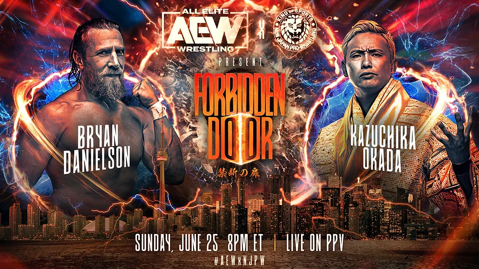 Bryan Danielson and Kazuchika Okada is one of many stellar match-up in this week's Pro Wrestling Schedule